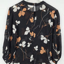 Second-Hand - Veronika Maine Semi Sheer Textured Leafy Blouse Size 6 - SwapUp