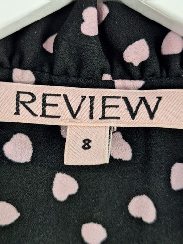 Second-Hand - Review Sweetheart Tie Neck Blouse Size 8 - SwapUp