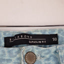 Second-Hand - Billabong Aquamarine Leopard Skinny Jeans Size 10 - SwapUp