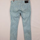 Second-Hand - Billabong Aquamarine Leopard Skinny Jeans Size 10 - SwapUp