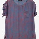 Second-Hand - French Connection Mauve Speckled Rose Top Size 6 - SwapUp