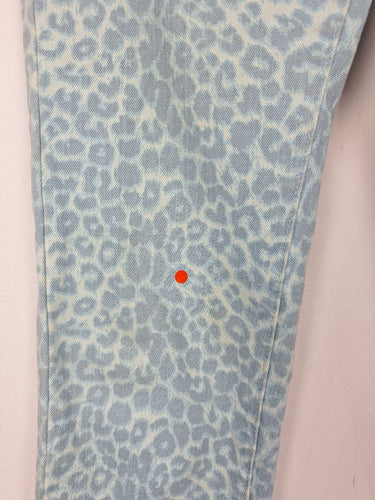 Second-Hand - Billabong Aquamarine Leopard Skinny Jeans Size 10 - SwapUp