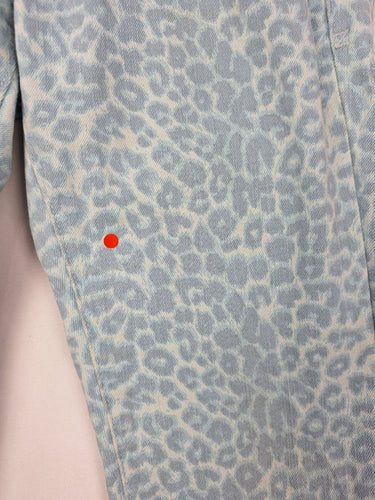 Second-Hand - Billabong Aquamarine Leopard Skinny Jeans Size 10 - SwapUp