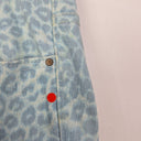 Second-Hand - Billabong Aquamarine Leopard Skinny Jeans Size 10 - SwapUp