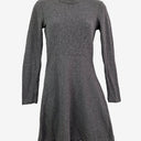 Second-Hand - Witchery Grey Ribbed Mock Neck Mini Dress Size 6 - SwapUp