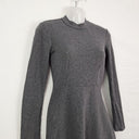 Second-Hand - Witchery Grey Ribbed Mock Neck Mini Dress Size 6 - SwapUp