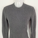Second-Hand - Witchery Grey Ribbed Mock Neck Mini Dress Size 6 - SwapUp