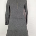 Second-Hand - Witchery Grey Ribbed Mock Neck Mini Dress Size 6 - SwapUp