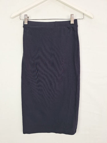 Second-Hand - LEGOE Navy Asymmetrical Pencil Style Skirt Size XS - SwapUp
