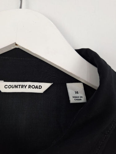 Second-Hand - Country Road Semi Sheer Collared Shirt Size 14 - SwapUp