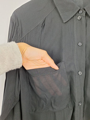 Second-Hand - Country Road Semi Sheer Collared Shirt Size 14 - SwapUp