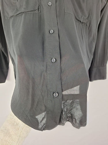 Second-Hand - Country Road Semi Sheer Collared Shirt Size 14 - SwapUp