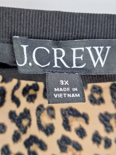 Second-Hand - J.Crew Leopard Print Bias Cut Midi Skirt Size XXXL - SwapUp
