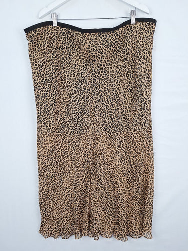 Second-Hand - J.Crew Leopard Print Bias Cut Midi Skirt Size XXXL - SwapUp