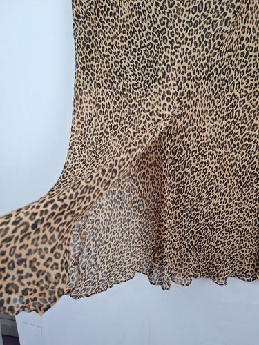 Second-Hand - J.Crew Leopard Print Bias Cut Midi Skirt Size XXXL - SwapUp