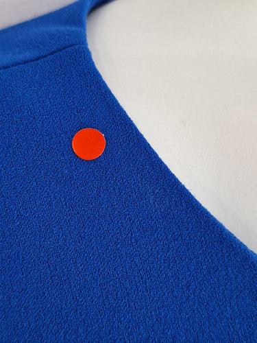 Second-Hand - Calvin Klein Vibrant Blue Flared Sleeve Midi Dress Size XXXL - SwapUp