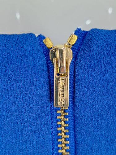Second-Hand - Calvin Klein Vibrant Blue Flared Sleeve Midi Dress Size XXXL - SwapUp