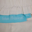 Second-Hand - Blue Illusion Crisp Light Linen Blend Pants Size XL - SwapUp
