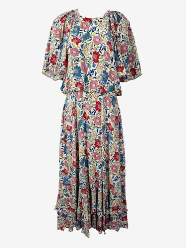 Witchery Soft Draped Floral Maxi Dress Size 10
