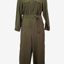 Second-Hand - French Connection Olive Zip Front Everyday Jumpsuit Size 12 - SwapUp