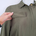 Second-Hand - French Connection Olive Zip Front Everyday Jumpsuit Size 12 - SwapUp