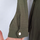 Second-Hand - French Connection Olive Zip Front Everyday Jumpsuit Size 12 - SwapUp