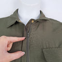 Second-Hand - French Connection Olive Zip Front Everyday Jumpsuit Size 12 - SwapUp
