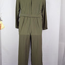 Second-Hand - French Connection Olive Zip Front Everyday Jumpsuit Size 12 - SwapUp