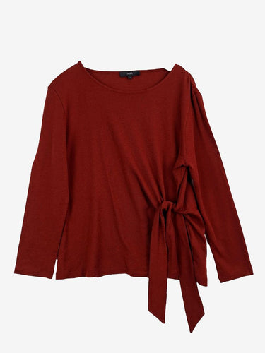 Saba Deep Rust Pure Wool Tie Top Size L