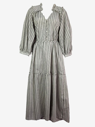 Zoe Kratzmann Porcelain Stripe 'Parlour' Maxi Dress Size 10