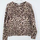 Second-Hand - Witchery Leopard Wool Blend Thick Fine Knit Jumper Size S - SwapUp