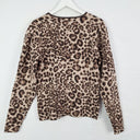 Second-Hand - Witchery Leopard Wool Blend Thick Fine Knit Jumper Size S - SwapUp