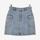 Second-Hand - Witchery Side Pocket Denim Mini Skirt Size 8 - SwapUp