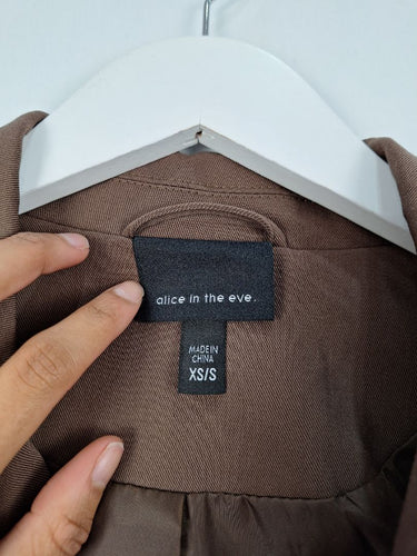 Second-Hand - alice in the eve Milk Chocolate Oversized Blazer Size XS - SwapUp