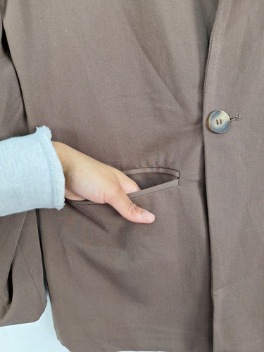 Second-Hand - alice in the eve Milk Chocolate Oversized Blazer Size XS - SwapUp