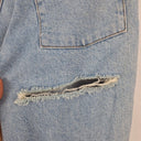 Second-Hand - The Ragged Priest Cheek Rip Light Wash Jeans Size 6 - SwapUp