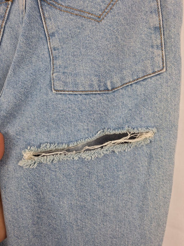 Second-Hand - The Ragged Priest Cheek Rip Light Wash Jeans Size 6 - SwapUp