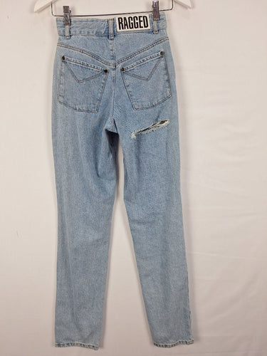 Second-Hand - The Ragged Priest Cheek Rip Light Wash Jeans Size 6 - SwapUp