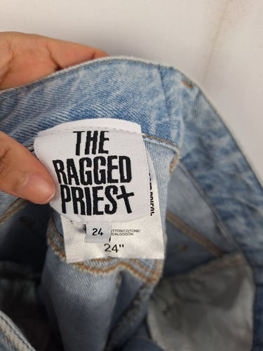Second-Hand - The Ragged Priest Cheek Rip Light Wash Jeans Size 6 - SwapUp