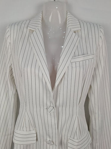 Second-Hand - Runaway White Pinstripe Blazer Dress Size XS - SwapUp