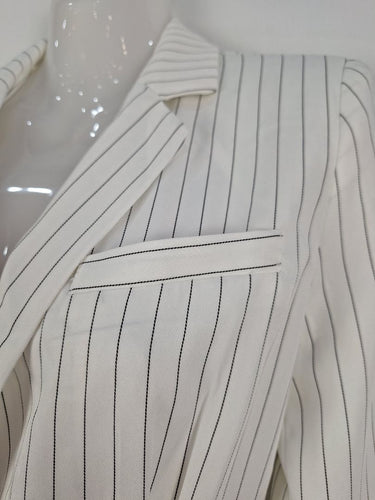 Second-Hand - Runaway White Pinstripe Blazer Dress Size XS - SwapUp