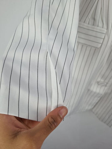 Second-Hand - Runaway White Pinstripe Blazer Dress Size XS - SwapUp