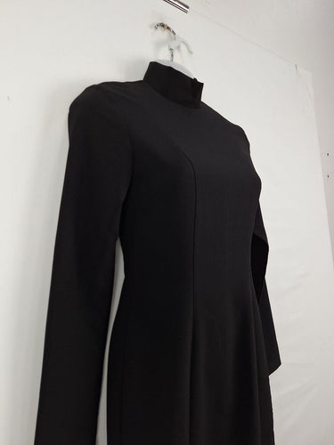 Second-Hand - Mossman Mock Neck Sleek Black Maxi Dress Size 6 - SwapUp