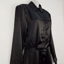 Second-Hand - Meshki Satin Shoulder Padded Shirt Dress Size XXS - SwapUp