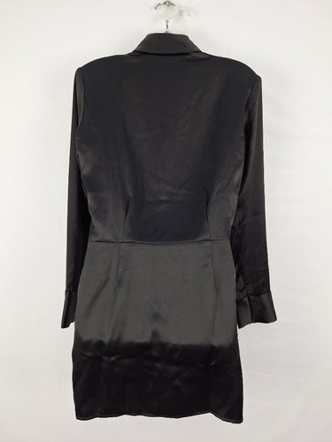Second-Hand - Meshki Satin Shoulder Padded Shirt Dress Size XXS - SwapUp