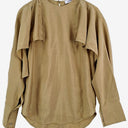 Second-Hand - COS Elevated Olive Cape Sleeve Top Size 6 - SwapUp
