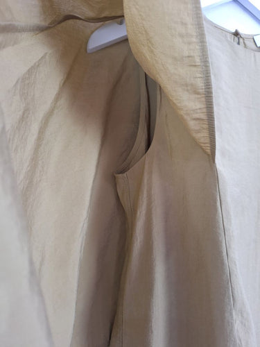 Second-Hand - COS Elevated Olive Cape Sleeve Top Size 6 - SwapUp