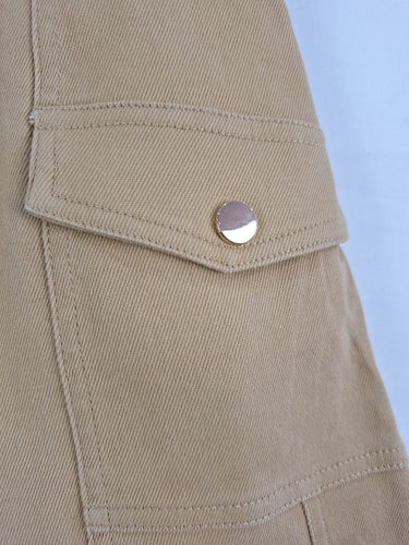 Second-Hand - Sheike Camel Cargo Style Mini Skirt Size 10 - SwapUp
