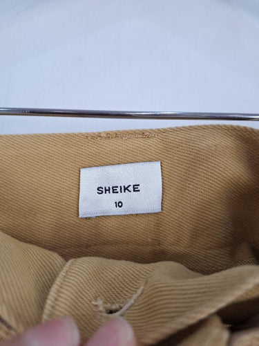 Second-Hand - Sheike Camel Cargo Style Mini Skirt Size 10 - SwapUp