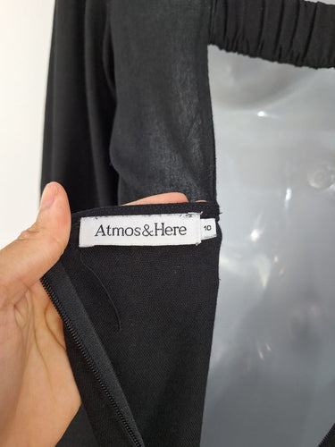 Second-Hand - Atmos & Here Open Back Linen Blend Maxi Dress Size 10 - SwapUp